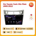 Автомагнитола для Toyota Yaris Vitz Platz 2005 - 2012 мультимедийный стерео видеоплеер Android 11DSP автонавигация для Carplay 4G WIFI, F1 2 32G B