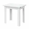 Стол обеденныи, раскладнои SV-Мебель СО №3, Белый, ЛДСП, 75х75х75.6 см