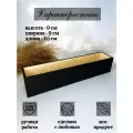Деревянный ящик, кашпо для цветов, хранения, черный, 9х9х63 см, ПоДар. Ок Home