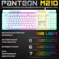 Мембранная клавиатура для компьютера с зонированной LED-подсветкой RGB LIGHT PANTEON M210 (112кл), белая