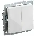 Выключатель 2-кл. проходной 10А бел. ВС10-2-6-БрБ скрыт. уст. BRITE IEK (комплект 4 шт)