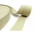 Стропа-лента ременная 38 мм, хлопок искусственный толщ. 2 мм, 45 метров, светло-бежевая