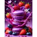 Алмазная мозаика на подрамнике 40x50 см. BoomBoomShop. Всплеск ягод и макарун