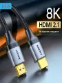 Кабель Jasoz HDMI - HDMI 2.1 8K 60Hz, 4K 120Hz, HDR, eARC, Тканевая оплетка 1м.