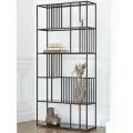 Металлический стеллаж лофт интерьерный для книг SOHO с полками из стекла