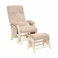 Кресло для мамы (для кормления и отдыха) + пуф Milli Smile дуб шампань/18 Vanilla (Кремовый)
