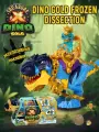 Сокровище X Moose Treasure X Dino Gold Frozen Dissection / Детская игрушка-сюрприз в виде динозавра из коробки с 16 приключенческими уровнями, Игрушки для мальчиков