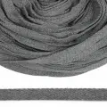 Шнур плоский х/б 15мм турецкое плетение TW цв.029 серый уп.50м