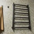 Полотенцесушитель электрический ВИД 81-10 профильный 800х500, скр. монтаж, СНШ, черный матовый(RAL 9005), (Ferrum, равномерные перкаладины), Маргроид