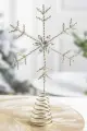 Ёлочная верхушка снежинка сэмпли, металлическая, серебряная, 28 см, Edelman 1100186-1