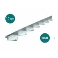 Бордюр металлический оцинкованный AQUADRENAG BORDFIX 1200*60*45*1,5 мм, 10 штук