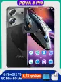 Новый смартфон Pova 5Pro, 6.78 16/256GB русская версия, Android 14, 5G, HD экран, мощные игровые функции, черный