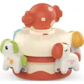 Музыкальная развивающая игрушка Huanger Карусель шкатулка HE8049, розовый