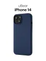 Чехол защитный uBear Touch Case для iPhone 14, силикон, софт-тач, тёмно-синий