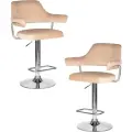 Набор 2 шт. Стул барный DOBRIN CHARLY, LM-5019, бежевый велюр (MJ9-10)