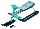 Снегокат для детей Тимка спорт 2+, усиленный тормоз, трос, руль 420 мм (динозавр)