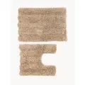Набор ковриков для ванной и туалета Chenille Home One 50х80, 50х60 U-shape, коричневый