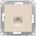 Розетка телефонная, RJ11, механизм, бежевая, Schneider Electric AtlasDesign (комплект 10шт)