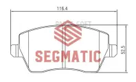 Колодки тормозные дисковые передние SEGMATIC SGBP2560