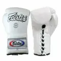 Боксерские перчатки на шнурке Fairtex BGL-7 белый 16 унций
