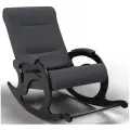 Кресло-качалка Тироль КемпингГрупп, текстиль, с подлокотниками, выдвижная подножка, цвет: графит