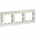 8 шт. Systeme Electric AtlasDesign Жемчуг Рамка 3-постовая, универсальная, ATN000403