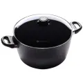 Кастрюля Swiss Diamond XD6128Ic, для индукции, с антипригарным покрытием, 8л, черная