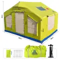 Палатка TOURUS TS-IT06, кемпинговая, надувная, 6-местная, желтая/синяя
