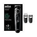 Мужской триммер для бороды Braun BT3410, триммер для волос с ультраострым лезвием, 40 настроек длины, перезаряжаемый, 50 минут работы по беспроводной сети, подарочный набор, BT3410