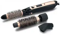 Фен-щетка для укладки волос BRAYER BR3131, 1200 Вт, 3 насадки, цвет черный/золотистый