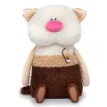 Мягкая игрушка BUDIBASA Кот подушка Мокко 38 см Кофейные коты