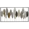 Настенное панно Tomas Stern 93045 Листья, металл, в раме, 135 х 69 см.
