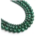 KamenOpt / Малахит натуральный камень, бусины 12 мм, на нитке 19 см, (15 шт)