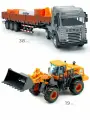 Фура тягач серая с прицепом и погрузчиком - свет и звук. инерционный механизм