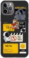 Силиконовый чехол на Apple iPhone 11 Pro / Эпл Айфон 11 Про с рисунком Space Stickers Soft Touch черный