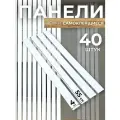 Декоративные реечные панели для стен / Цвет панели: белый / 55х4см