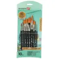 Кисти / кисточки художественные профессиональные синтетические для рисования набор 10 штук Brauberg Art Classic, 200961