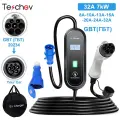 Портативное зарядное устройство Teschev EV GBT, разъем 16A, 3,5 кВт/32 А, 7 кВт, 1 фаза, 5 м, зарядная станция Wallbox для электромобиля