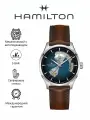 Наручные часы Hamilton, синий, коричневый, серебряный