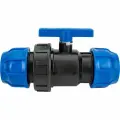 Шаровой кран VALFEX ПНД компрессионный цанга - цанга разборный 63x63 121001236363