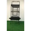 Клетка для попугаев Сюаньфэн, 173x81x76 см, серебристо-черная