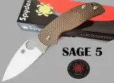Складной нож Spyderco Sage 5, легированная сталь, композитный материал