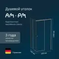 Душевой уголок AM.PM X-Joy 100x80 см, без поддона, профиль черный матовый, стекло прозрачное
