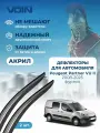 Дефлекторы окон Voin для Peugeot Partner VU II 2008-2018 накладные 2 шт.