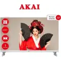Телевизор Akai TA32BH502WT, 32 дюйма, HD, смарт ТВ, Android 13, белый