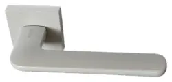 Ручка дверная межкомнатная на квадратной розетке Лана, серый (RAL 7047)
