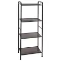 Стеллаж ЗМИ на металлокаркасе, Валенсия-14, 455х300х1205 мм, 4 полки, черный