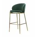Стул барный coral, велюр, темно-зеленый