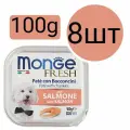 Monge Fresh Dog , консервы для собак , паштет со вкусом лосося (8шт по 100г)