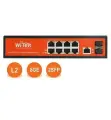 Управляемый коммутатор Wi-Tek WI-CMS310GF, L2 гигабитный, 8 портов 1000Base-T, 2 uplink, SFP